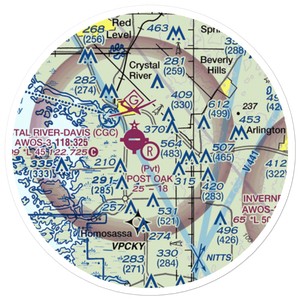 Post Oak Ranch Airport (1FA1) VFR Sectional Sticker (20 mile)