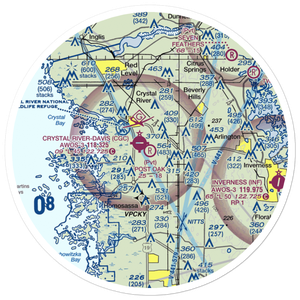 Post Oak Ranch Airport (1FA1) VFR Sectional Sticker (30 mile)
