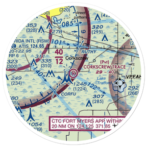 Corkscrew Trace Airpark (1FD4) VFR Sectional Sticker (20 mile)