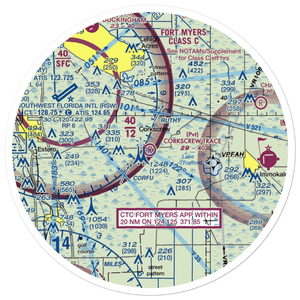 Corkscrew Trace Airpark (1FD4) VFR Sectional Sticker (30 mile)