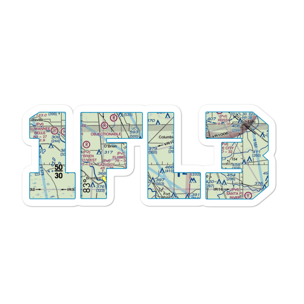 Z Ranch Airport (1FL3) VFR Sectional Sticker 
