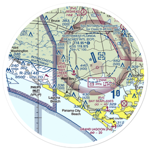 West Bay Creek Seaplane Base (1FL5) VFR Sectional Sticker (30 mile)