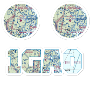 Eagle Neck Airport (1GA0) VFR Sectional Sticker Pack
