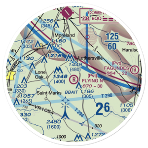 Flying N Estates Airport (1GA2) VFR Sectional Sticker (20 mile)