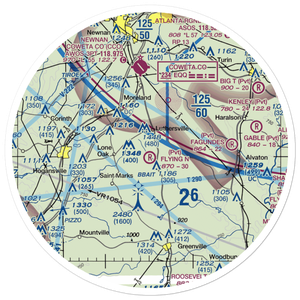Flying N Estates Airport (1GA2) VFR Sectional Sticker (30 mile)