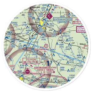 Southern Agricultural Aviation Airport (1GA4) VFR Sectional Sticker (30 mile)