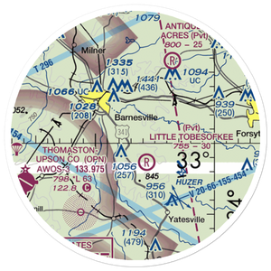 De De Airport (1GA6) VFR Sectional Sticker (20 mile)