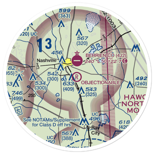 South One Ten Airport (1GA8) VFR Sectional Sticker (20 mile)