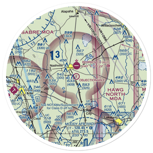 South One Ten Airport (1GA8) VFR Sectional Sticker (30 mile)