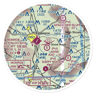 Aerie Airport (1GA9) VFR Sectional Sticker (20 mile)