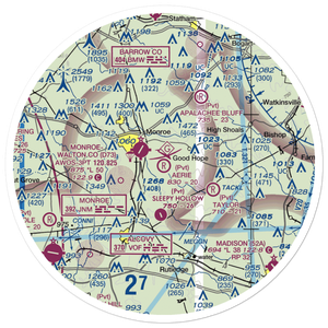 Aerie Airport (1GA9) VFR Sectional Sticker (30 mile)