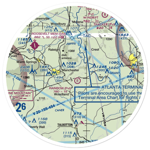 C & W Air Park (1GE2) VFR Sectional Sticker (30 mile)