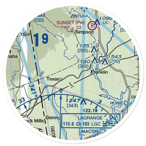 Answered Prayer Airport (1GE3) VFR Sectional Sticker (20 mile)
