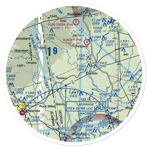 Answered Prayer Airport (1GE3) VFR Sectional Sticker (30 mile)