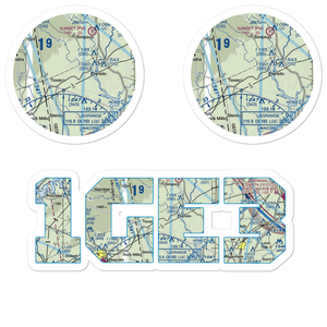 Answered Prayer Airport (1GE3) VFR Sectional Sticker Pack