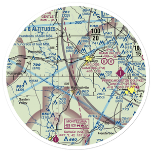 Beckley Farms Airport (1GE4) VFR Sectional Sticker (30 mile)