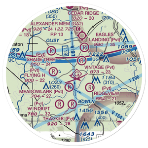 Flying D Airport (1GE5) VFR Sectional Sticker (20 mile)