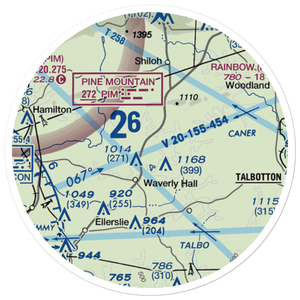 Waverly Landing Airport (1GE9) VFR Sectional Sticker (20 mile)