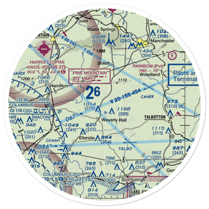 Waverly Landing Airport (1GE9) VFR Sectional Sticker (30 mile)