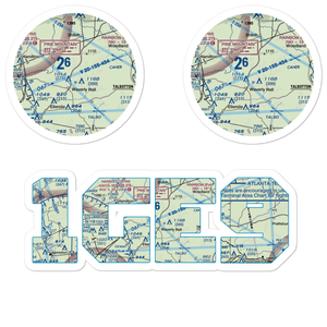 Waverly Landing Airport (1GE9) VFR Sectional Sticker Pack