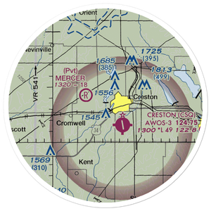 Wallace Field (1IA4) VFR Sectional Sticker (20 mile)