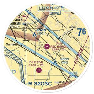 Red Baron Airpark (1ID4) VFR Sectional Sticker (20 mile)