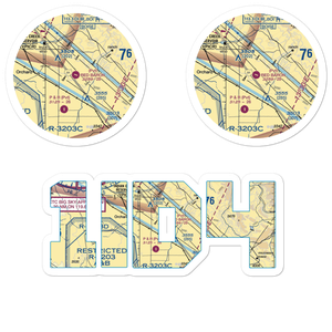 Red Baron Airpark (1ID4) VFR Sectional Sticker Pack