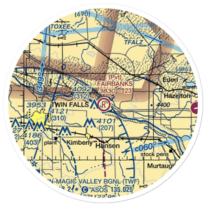 Fairbanks Airfield (1ID7) VFR Sectional Sticker (20 mile)
