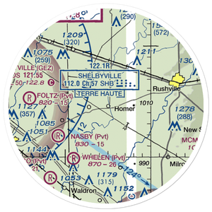 Webster Airport (1II0) VFR Sectional Sticker (20 mile)