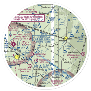 Webster Airport (1II0) VFR Sectional Sticker (30 mile)