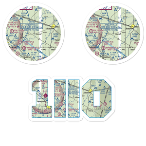 Webster Airport (1II0) VFR Sectional Sticker Pack