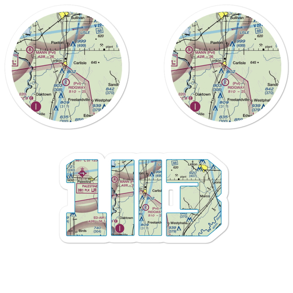 Davis Airport (1II3) VFR Sectional Sticker Pack 