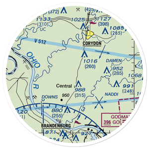 Amy Airport (1II4) VFR Sectional Sticker (20 mile)