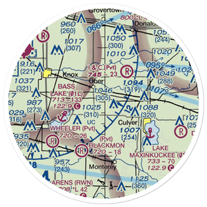 Van De Mark Airport (1II5) VFR Sectional Sticker (20 mile)