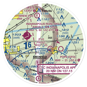 Morris Airport (1II8) VFR Sectional Sticker (20 mile)