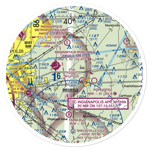 Morris Airport (1II8) VFR Sectional Sticker (30 mile)