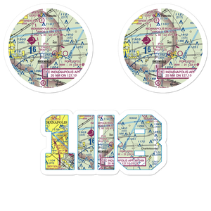 Morris Airport (1II8) VFR Sectional Sticker Pack