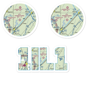 Horsefeathers Ranch Airport (1IL1) VFR Sectional Sticker Pack