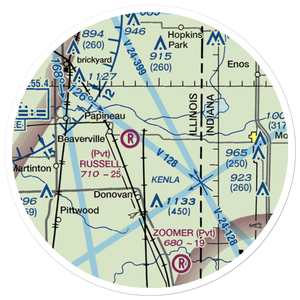 Loy Airport (1IL8) VFR Sectional Sticker (20 mile)