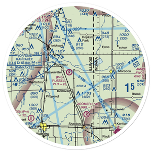 Loy Airport (1IL8) VFR Sectional Sticker (30 mile)