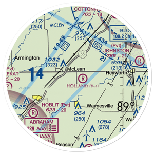 Holland Field (1IL9) VFR Sectional Sticker (20 mile)