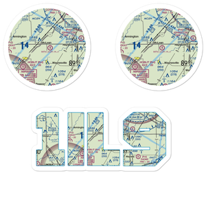 Holland Field (1IL9) VFR Sectional Sticker Pack