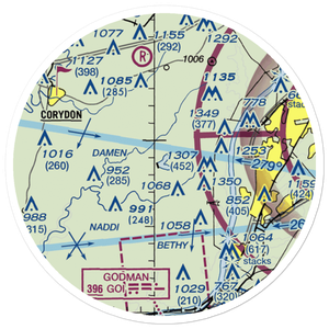 Robinson Airpark (1IN4) VFR Sectional Sticker (20 mile)