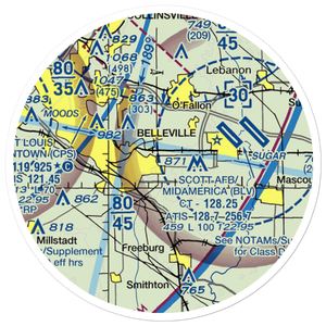 Harold Emmerich Airport (1IS0) VFR Sectional Sticker (20 mile)