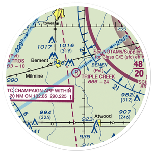Triple Creek Airport (1IS2) VFR Sectional Sticker (20 mile)