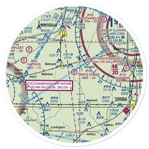 Triple Creek Airport (1IS2) VFR Sectional Sticker (30 mile)