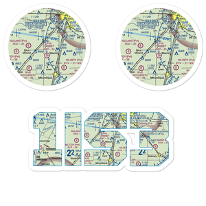 Cribbet Airport (1IS3) VFR Sectional Sticker Pack