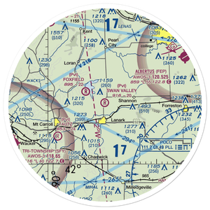 Swan Valley Farm Airport (1IS4) VFR Sectional Sticker (30 mile)