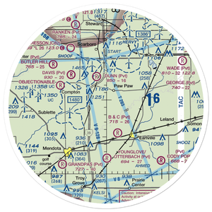 Walder's Farm Airport (1IS5) VFR Sectional Sticker (30 mile)