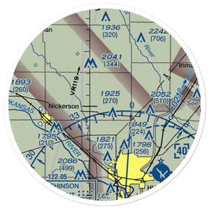 Huey Airport (1KS0) VFR Sectional Sticker (20 mile)